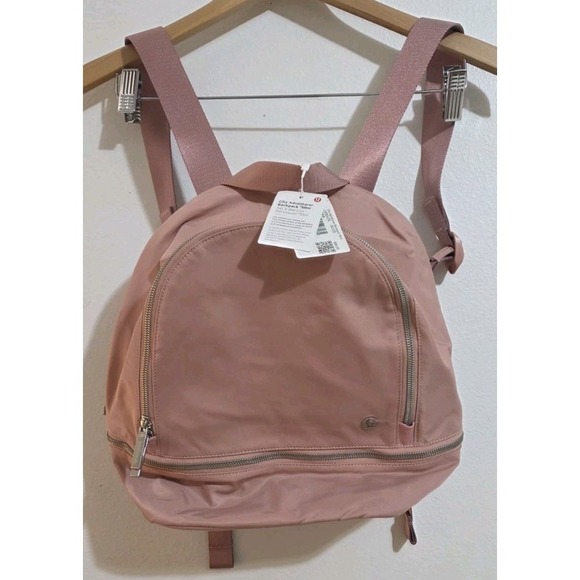 NWT LULULEMON Mini City Adventurer Backpack Rose Gold/Silver Purse - Picture 1 of 6